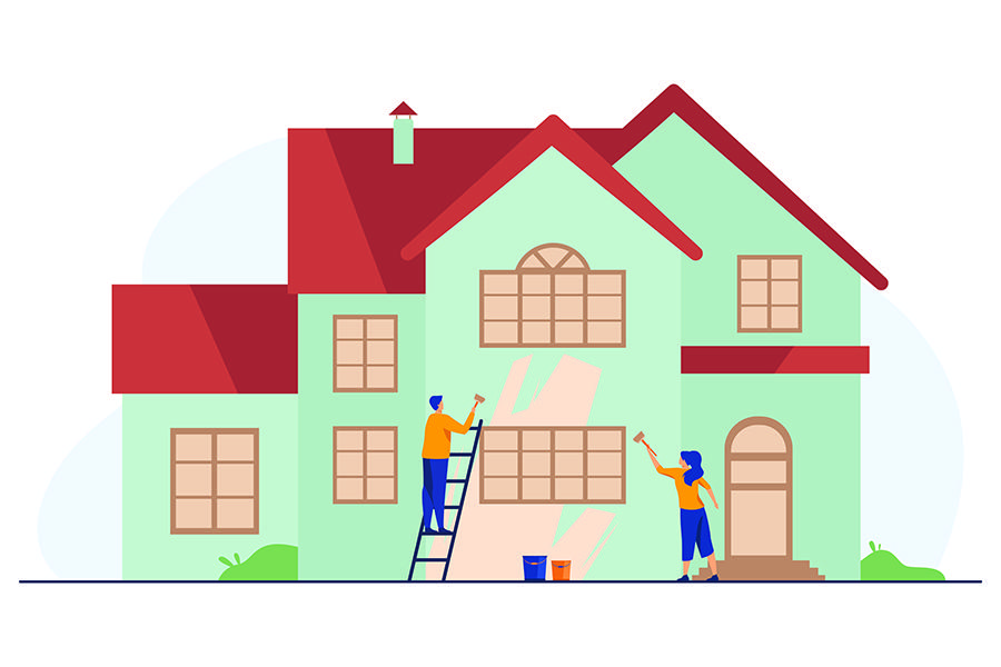 MyDearWatson_Handyman_Exterior_House_Painting_Cartoon_House